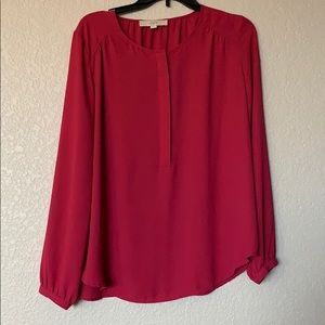 LOFT Fuschia work blouse